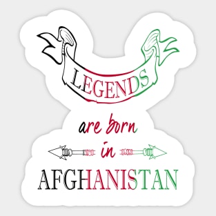 Legends Are Born in Afghanistan Sticker